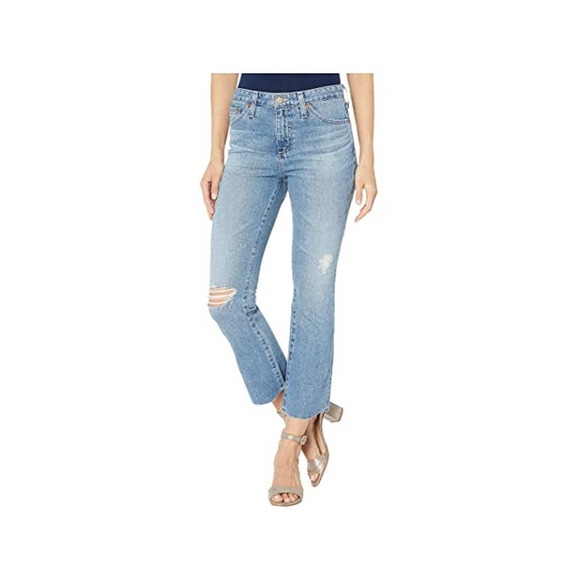 EEUC AG Adriano Goldschmied The Jodi Slim Flare Crop Jeans